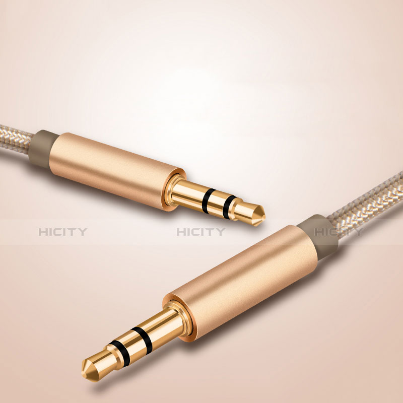 Cable Auxiliaire Audio Stereo Jack 3.5mm Male vers Male A01 Or Plus