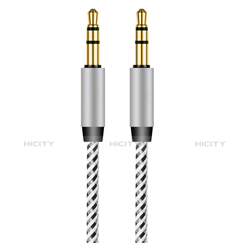 Cable Auxiliaire Audio Stereo Jack 3.5mm Male vers Male A06 Argent Plus