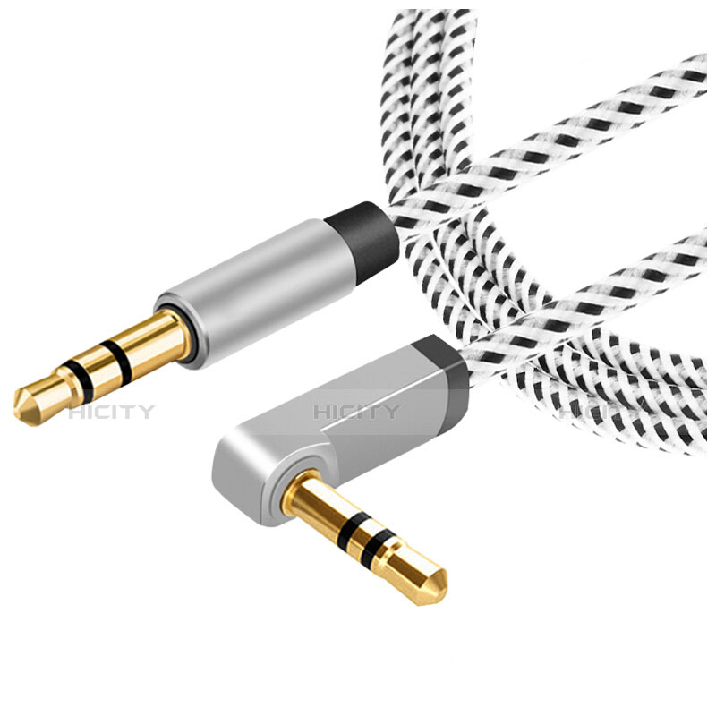 Cable Auxiliaire Audio Stereo Jack 3.5mm Male vers Male A08 Gris Plus