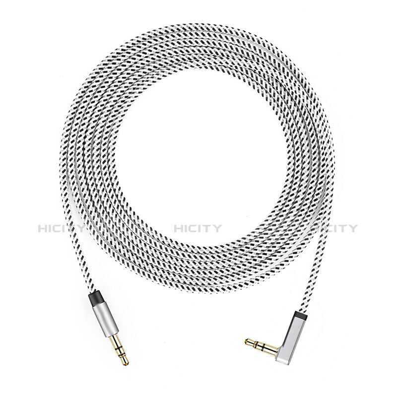 Cable Auxiliaire Audio Stereo Jack 3.5mm Male vers Male A08 Gris Plus