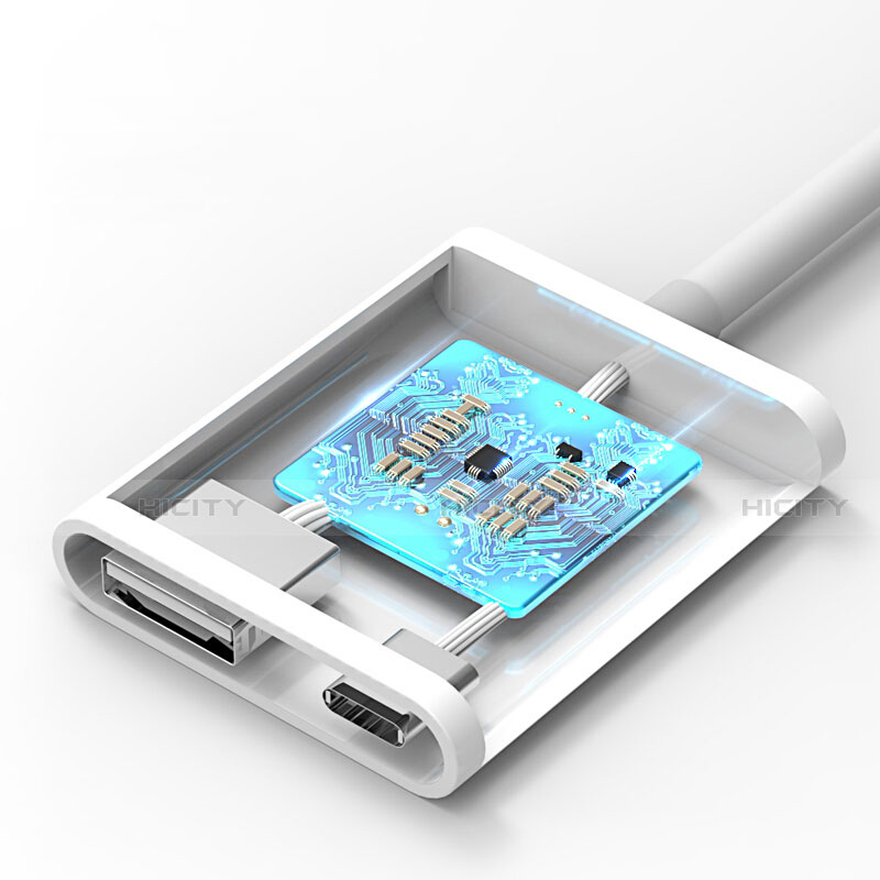 Cable Lightning vers USB OTG H01 pour Apple iPad Pro 9.7 Blanc Plus