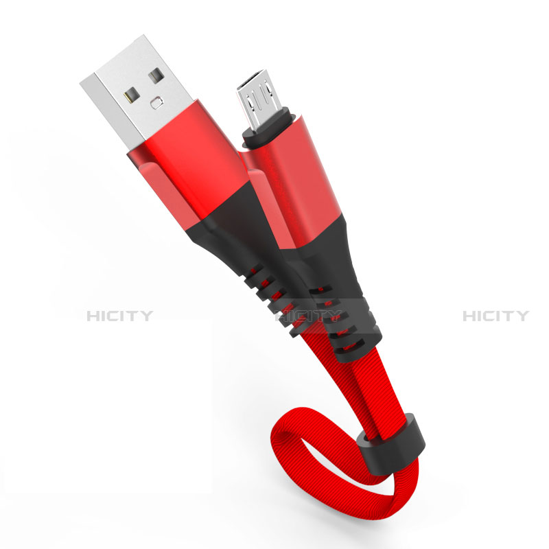 Cable Micro USB Android Universel 30cm S03 Rouge Plus