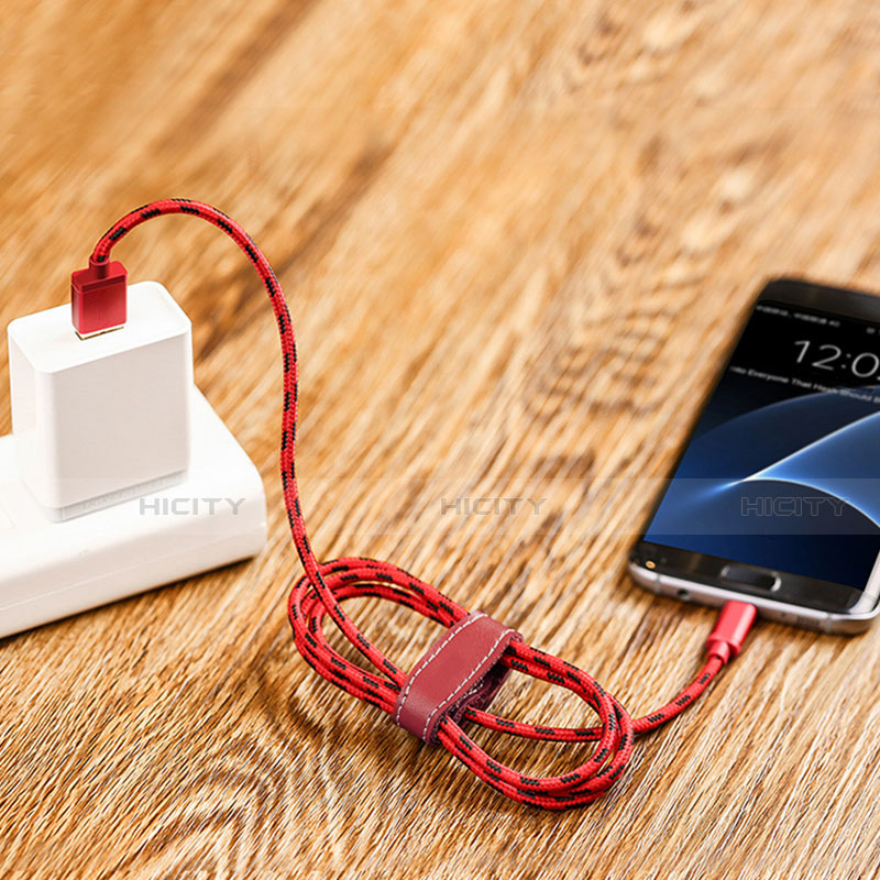 Cable Micro USB Android Universel A14 Rouge Plus