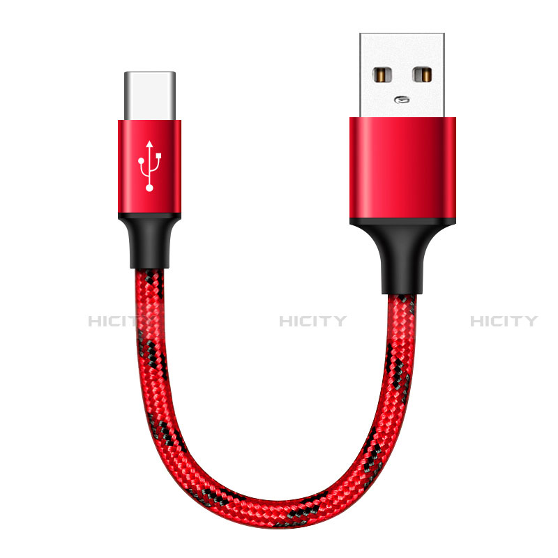 Cable Type-C Android Universel 25cm S04 Rouge Plus
