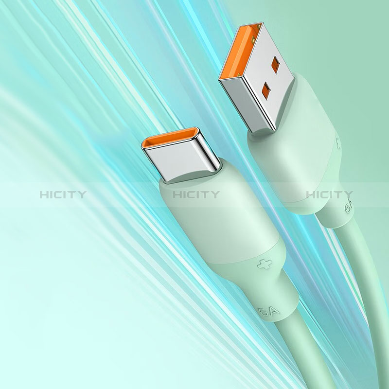 Cable Type-C Android Universel 6A H04 Vert Plus