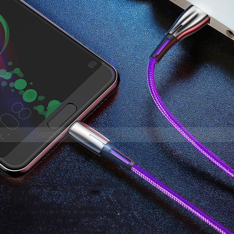 Cable Type-C Android Universel T12 Violet Plus