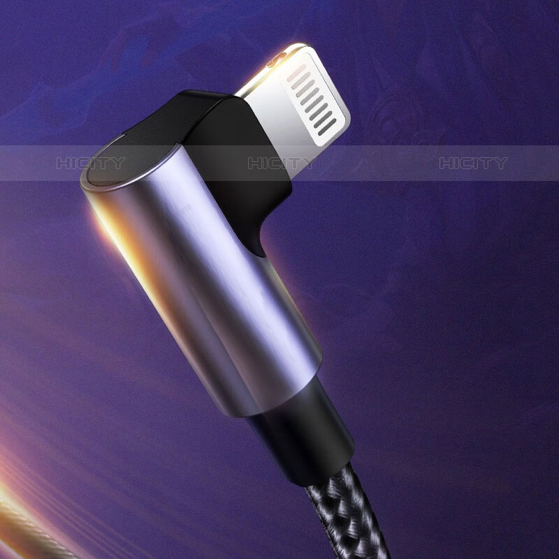 Cable Type-C USB-C vers Lightning USB H01 Gris Fonce Plus