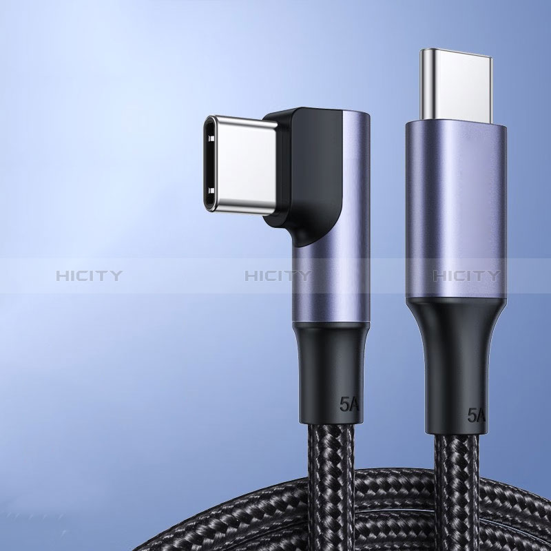 Cable Type-C USB-C vers Type-C USB-C 100W H02 Noir Plus