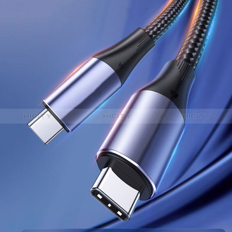 Cable Type-C USB-C vers Type-C USB-C 100W H03 Gris Fonce Plus