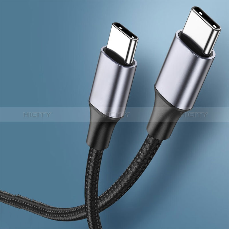 Cable Type-C USB-C vers Type-C USB-C 60W Gris Fonce Plus