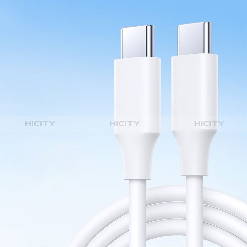 Cable Type-C USB-C vers Type-C USB-C 60W H04 pour Apple iPad Air 5 10.9 (2022) Blanc Plus