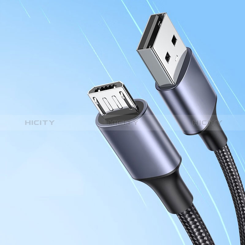 Cable USB 2.0 Android Universel 2A H01 Gris Plus