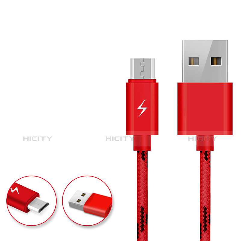 Cable USB 2.0 Android Universel A03 Rouge Plus