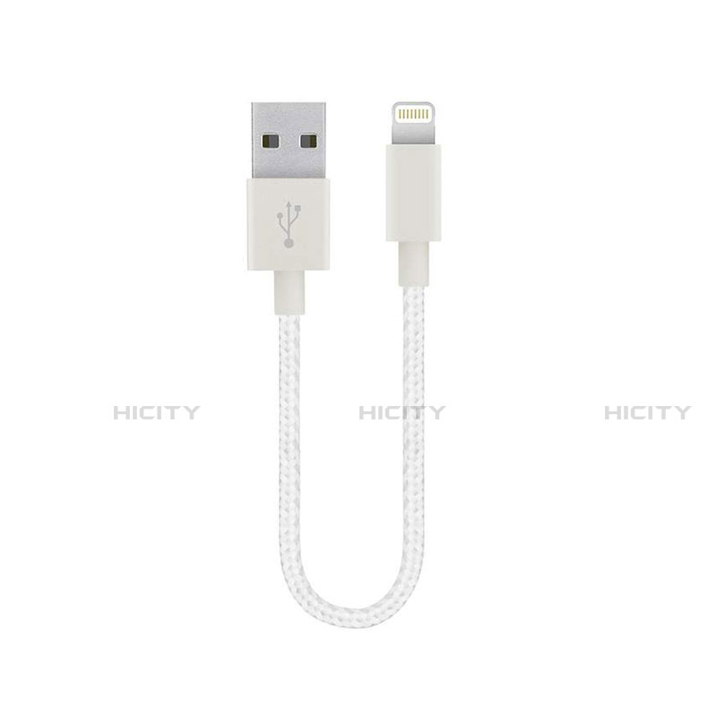 Chargeur Cable Data Synchro Cable 15cm S01 pour Apple iPhone 11 Blanc Plus