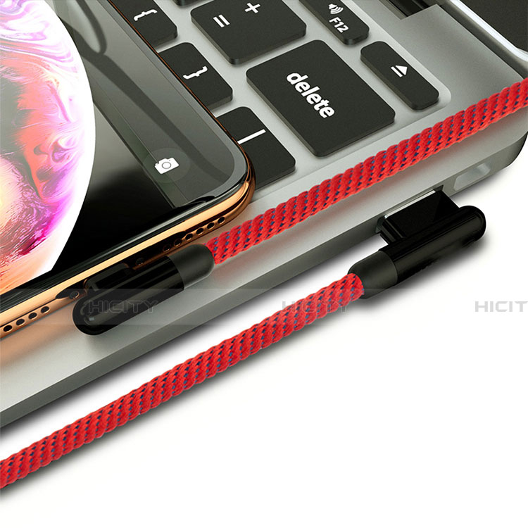 Chargeur Cable Data Synchro Cable 20cm S02 pour Apple iPad Pro 10.5 Rouge Plus