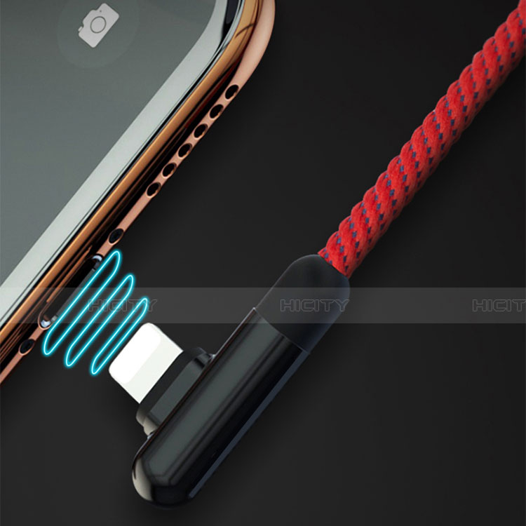 Chargeur Cable Data Synchro Cable 20cm S02 pour Apple iPhone 13 Rouge Plus