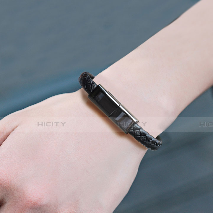 Chargeur Cable Data Synchro Cable 20cm S02 pour Apple iPhone 14 Pro Noir Plus