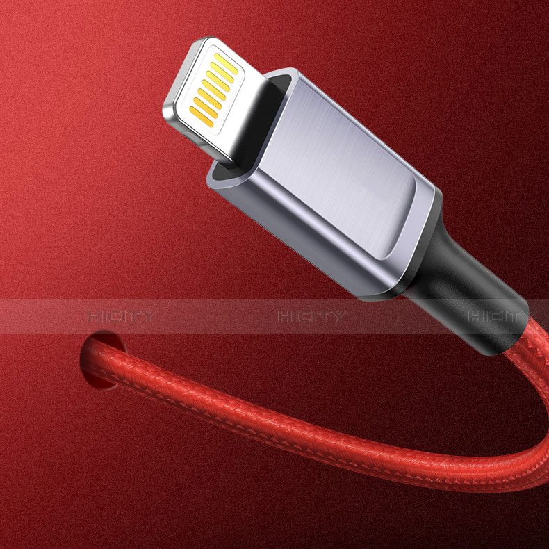 Chargeur Cable Data Synchro Cable C03 pour Apple iPhone SE (2020) Rouge Plus