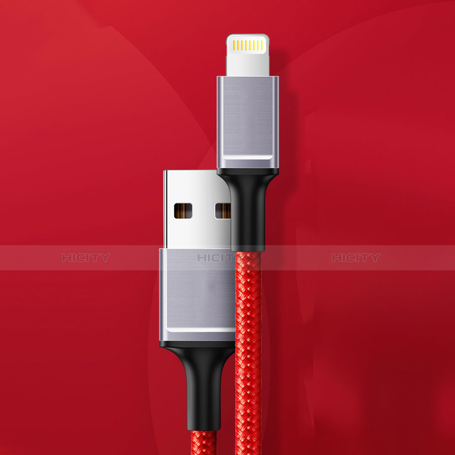 Chargeur Cable Data Synchro Cable C03 pour Apple iPhone SE Rouge Plus