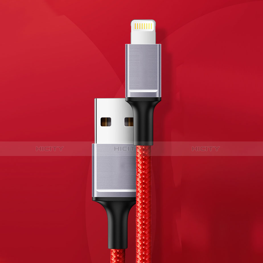 Chargeur Cable Data Synchro Cable C03 pour Apple iPhone SE3 (2022) Rouge Plus