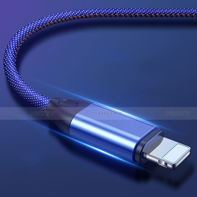Chargeur Cable Data Synchro Cable C04 pour Apple iPhone 14 Plus Bleu Plus