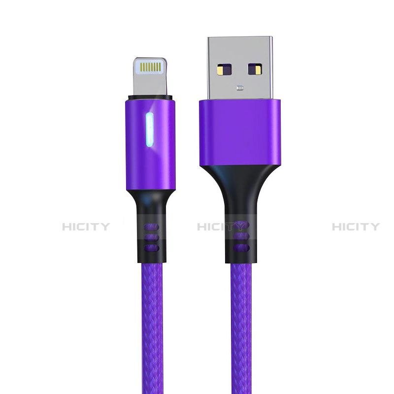 Chargeur Cable Data Synchro Cable D21 pour Apple iPhone Xs Max Violet Plus
