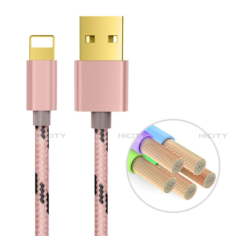 Chargeur Cable Data Synchro Cable L01 pour Apple iPhone 14 Pro Max Or Rose Plus