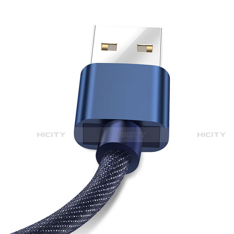 Chargeur Cable Data Synchro Cable L04 pour Apple iPhone 14 Pro Max Bleu Plus