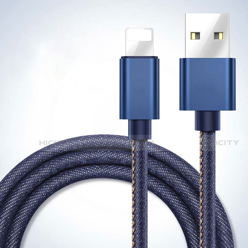 Chargeur Cable Data Synchro Cable L04 pour Apple iPhone SE3 (2022) Bleu Plus