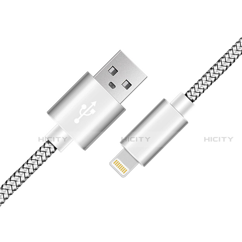 Chargeur Cable Data Synchro Cable L07 pour Apple iPhone 12 Max Argent Plus