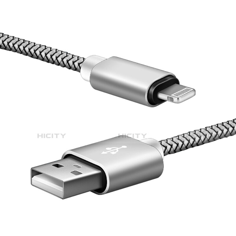 Chargeur Cable Data Synchro Cable L07 pour Apple iPhone 14 Pro Argent Plus