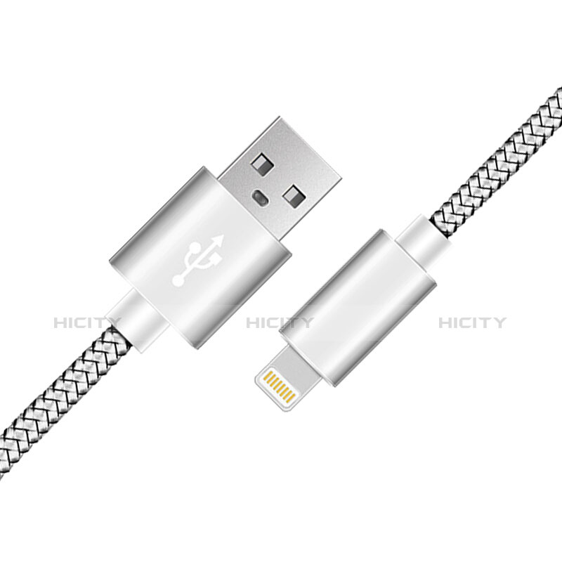 Chargeur Cable Data Synchro Cable L07 pour Apple iPhone Xs Max Argent Plus
