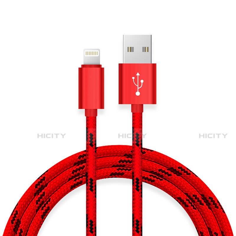 Chargeur Cable Data Synchro Cable L10 pour Apple iPhone 12 Pro Max Rouge Plus