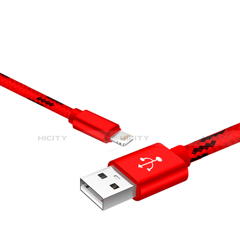 Chargeur Cable Data Synchro Cable L10 pour Apple iPhone 12 Pro Rouge Plus