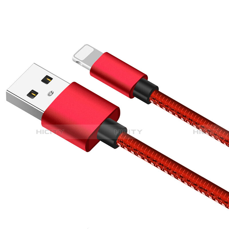 Chargeur Cable Data Synchro Cable L11 pour Apple iPhone 14 Pro Max Rouge Plus