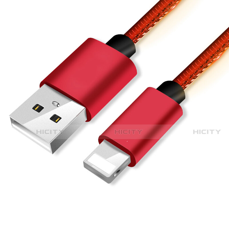 Chargeur Cable Data Synchro Cable L11 pour Apple iPhone 14 Pro Rouge Plus