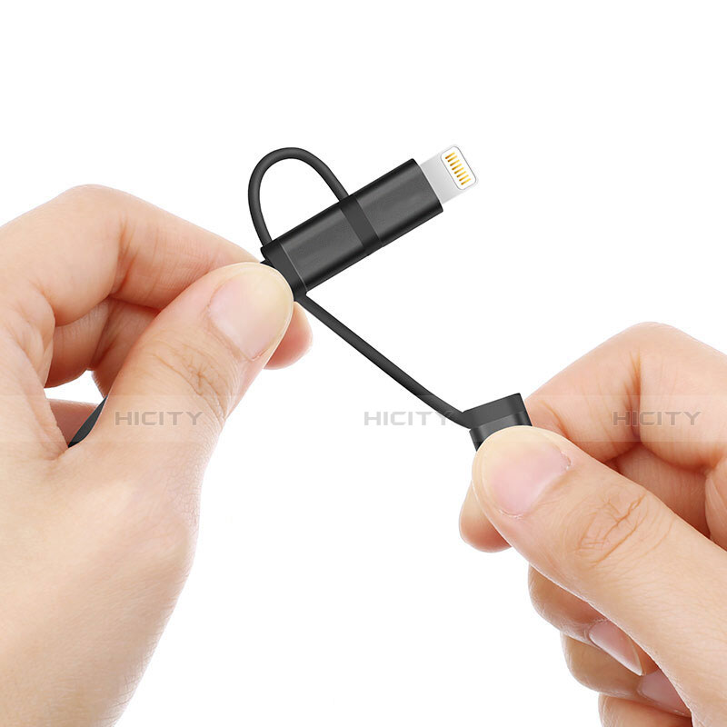 Chargeur Lightning Cable Data Synchro Cable Android Micro USB C01 pour Apple iPhone 13 Noir Plus