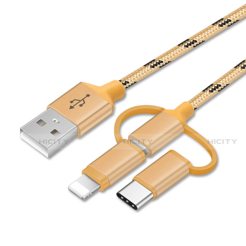 Chargeur Lightning Cable Data Synchro Cable Android Micro USB Type-C 25cm S01 Plus
