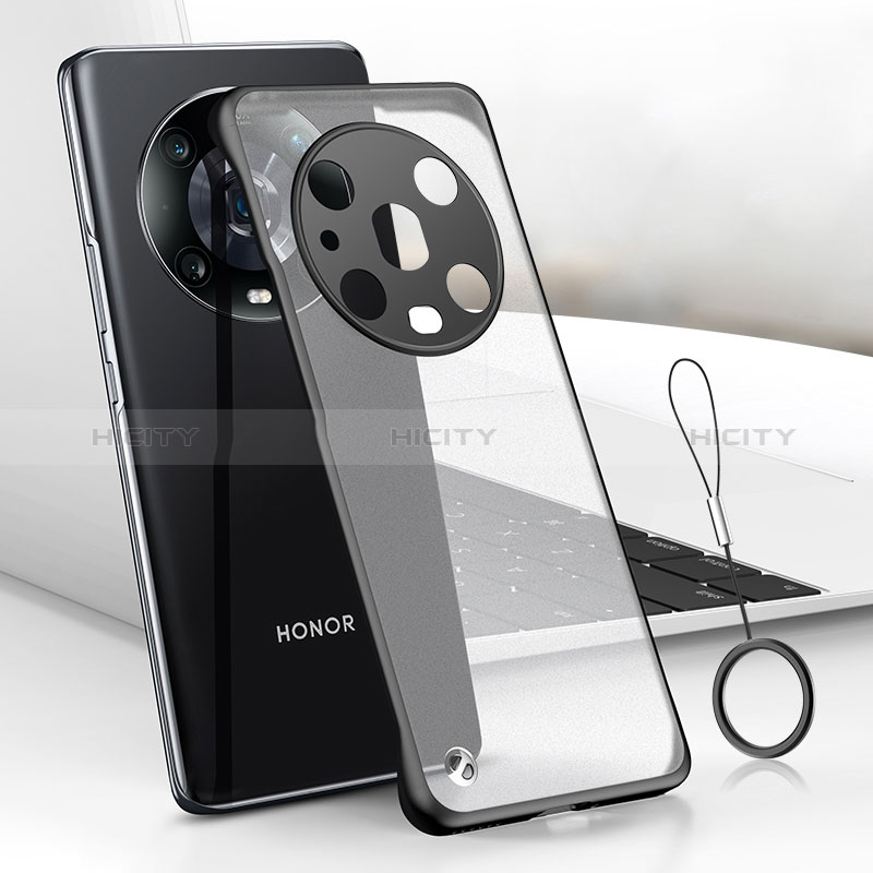 Coque Antichocs Rigide Sans Cadre Transparente Crystal Etui Housse H01 pour Huawei Honor Magic4 Pro 5G Noir Plus