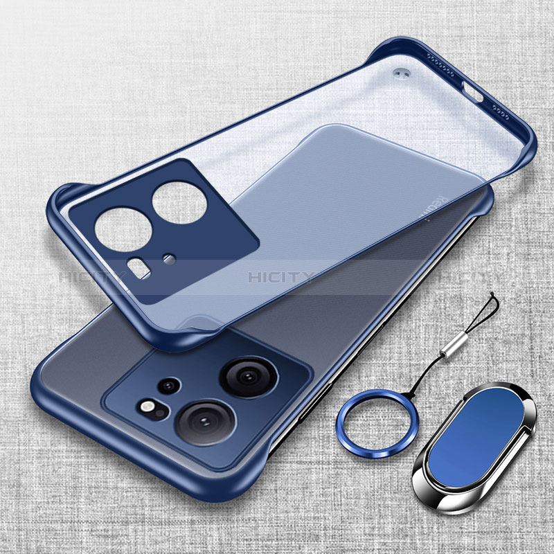Coque Antichocs Rigide Sans Cadre Transparente Crystal Etui Housse H01 pour Xiaomi Mi 13T 5G Bleu Plus