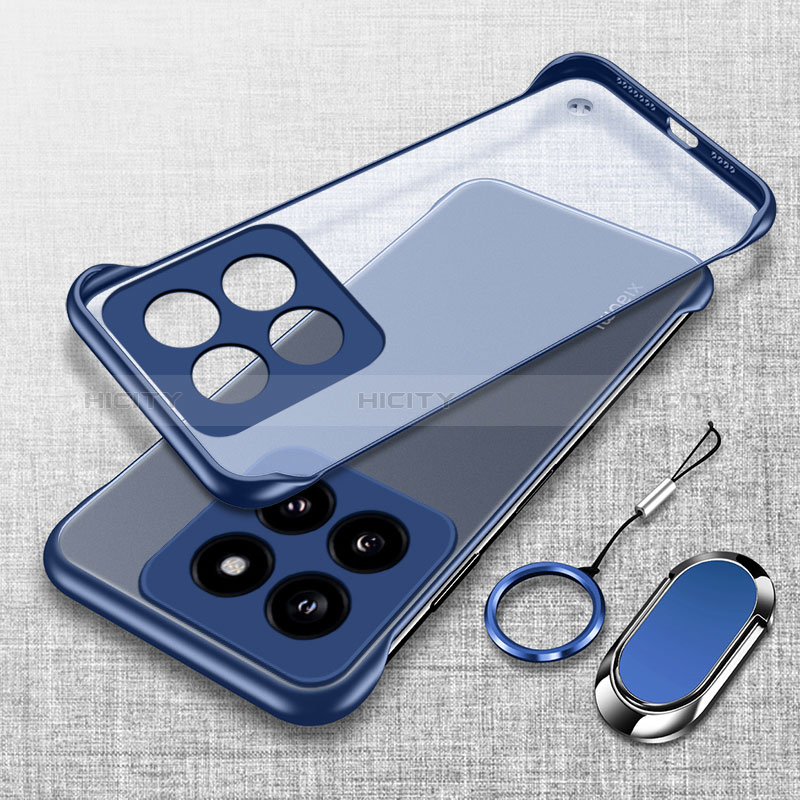 Coque Antichocs Rigide Sans Cadre Transparente Crystal Etui Housse H01 pour Xiaomi Mi 14 5G Bleu Plus
