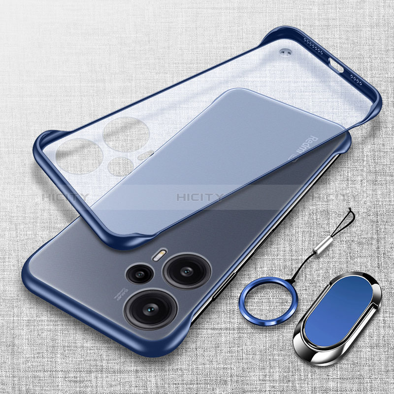 Coque Antichocs Rigide Sans Cadre Transparente Crystal Etui Housse H01 pour Xiaomi Poco F5 5G Bleu Plus