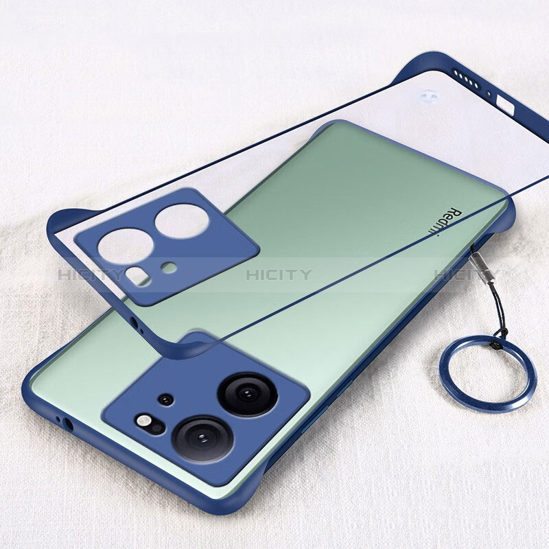 Coque Antichocs Rigide Sans Cadre Transparente Crystal Etui Housse H03 pour Xiaomi Mi 13T Pro 5G Bleu Plus