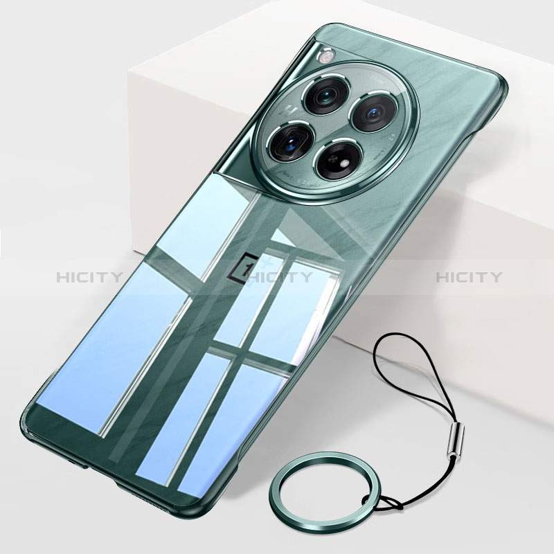 Coque Antichocs Rigide Sans Cadre Transparente Crystal Etui Housse pour OnePlus 12 5G Vert Plus