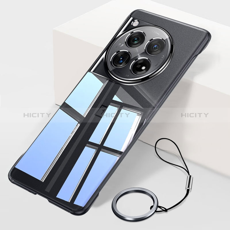Coque Antichocs Rigide Sans Cadre Transparente Crystal Etui Housse pour OnePlus 12R 5G Noir Plus