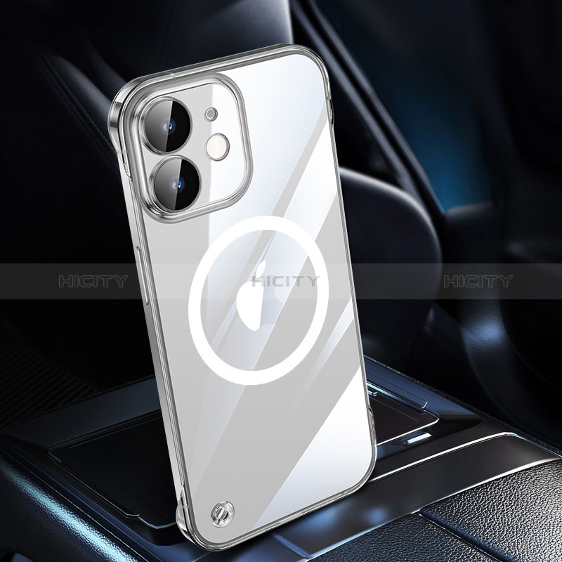 Coque Antichocs Rigide Transparente Crystal Etui Housse avec Mag-Safe Magnetic Magnetique QC1 pour Apple iPhone 12 Mini Clair Plus