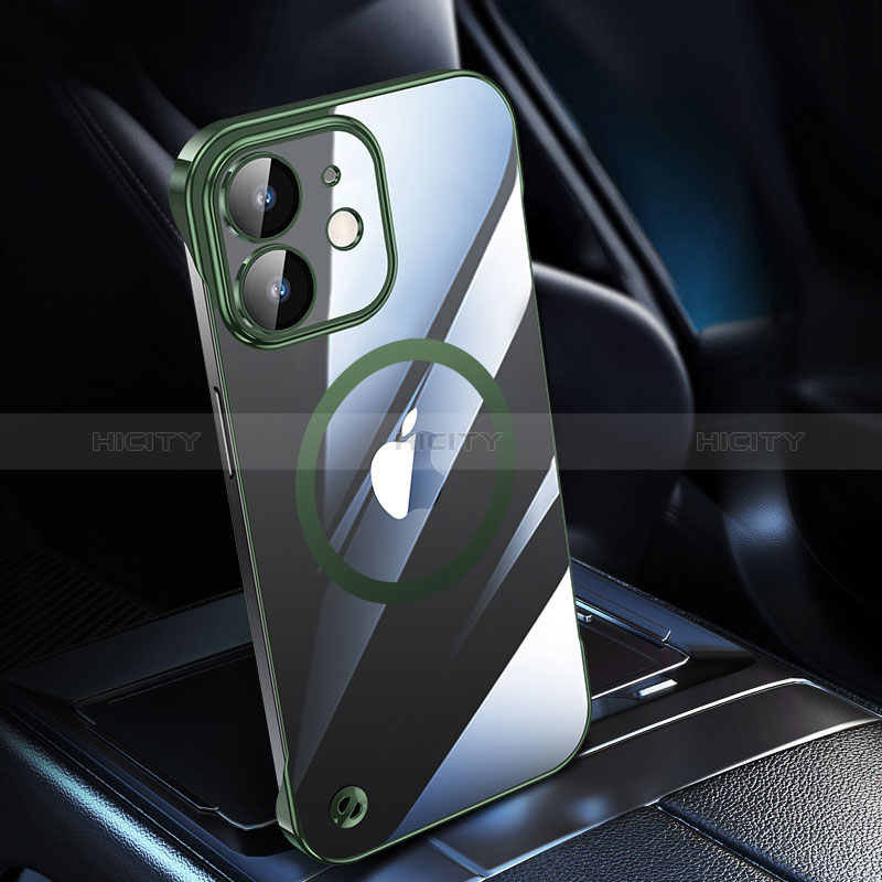Coque Antichocs Rigide Transparente Crystal Etui Housse avec Mag-Safe Magnetic Magnetique QC1 pour Apple iPhone 12 Mini Plus
