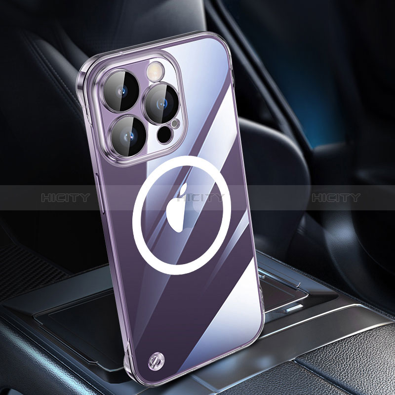 Coque Antichocs Rigide Transparente Crystal Etui Housse avec Mag-Safe Magnetic Magnetique QC1 pour Apple iPhone 12 Pro Plus