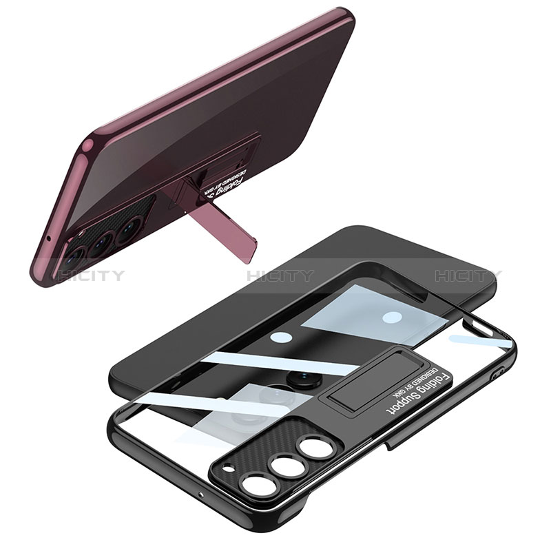Coque Antichocs Rigide Transparente Crystal Etui Housse avec Support AC1 pour Samsung Galaxy S23 5G Plus