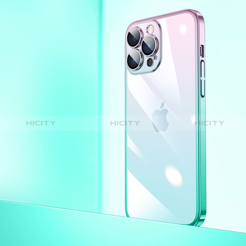 Coque Antichocs Rigide Transparente Crystal Etui Housse Degrade QC1 pour Apple iPhone 15 Pro Colorful Plus